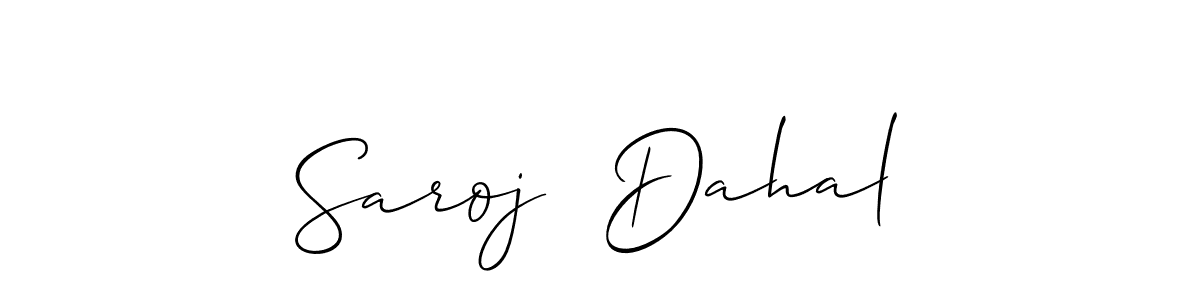 Also You can easily find your signature by using the search form. We will create Saroj  Dahal name handwritten signature images for you free of cost using Allison_Script sign style. Saroj  Dahal signature style 2 images and pictures png